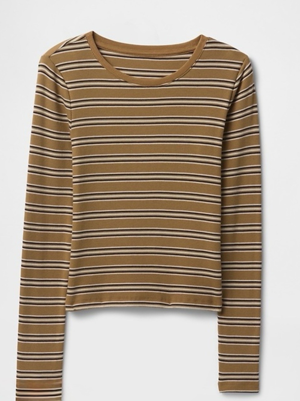 Like New GAP Modern Crew Ribbed Crop Tee